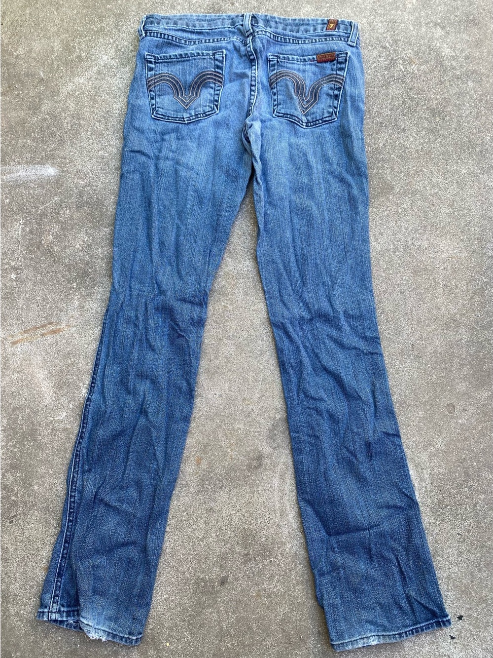 7 For All Mankind Women’s Flare Bootcut Blue Jeans Size 26 Y2K 2000s
